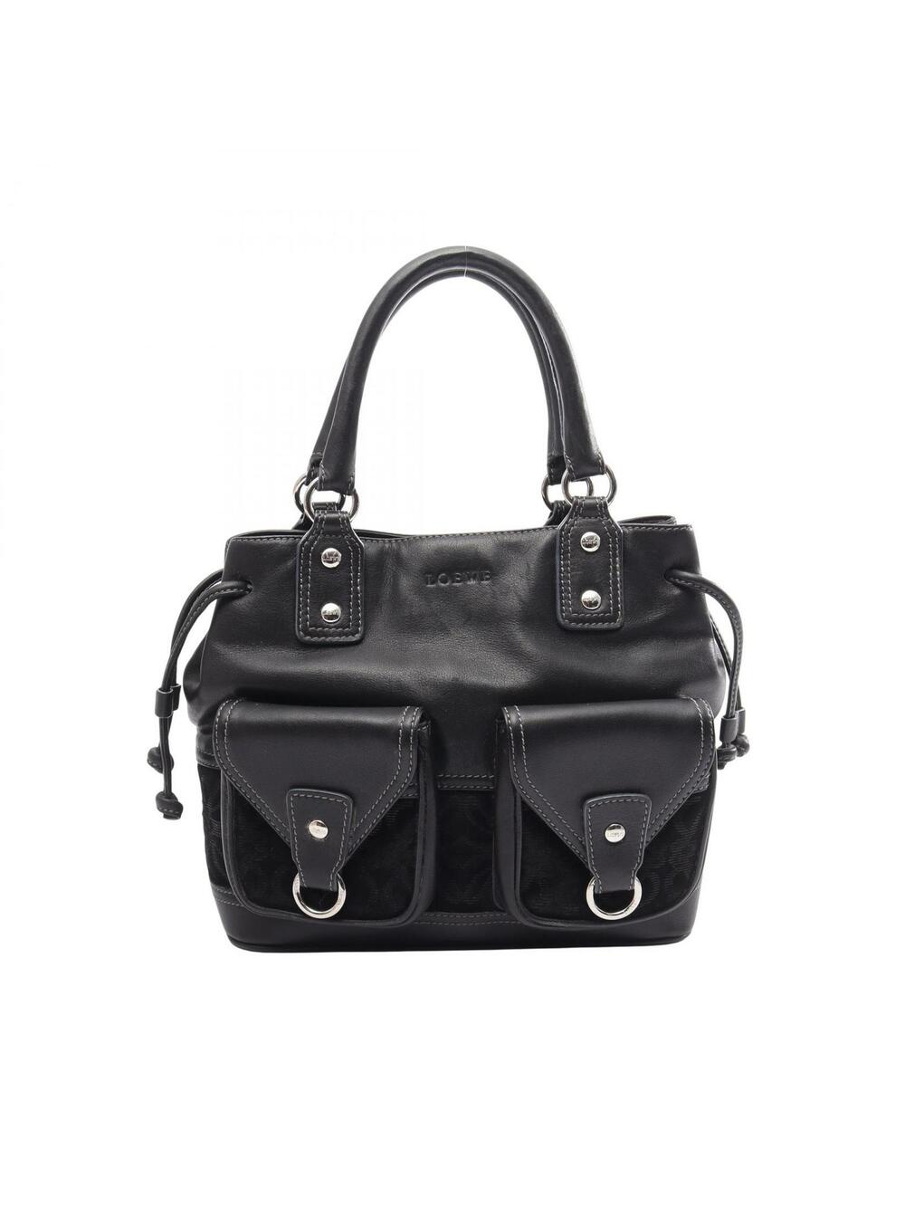 Loewe Anagram Handbag Suede Leather #329713L43B